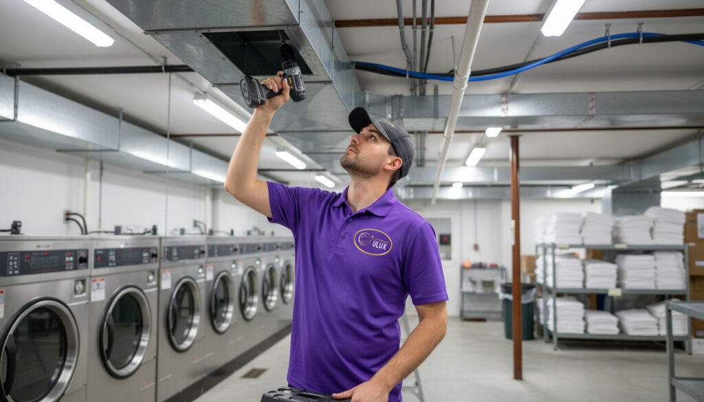 Un employé d'ULUX travaillant dans l'entreprise avec du matériel image 2