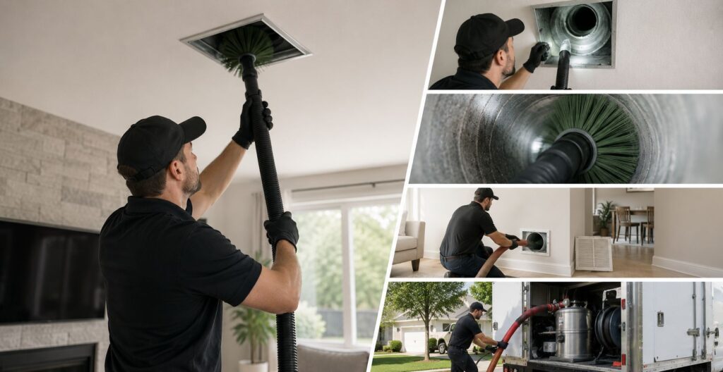 Processus complet de nettoyage ventilation résidentiel