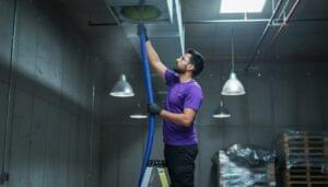 Employee cleaning duct 1