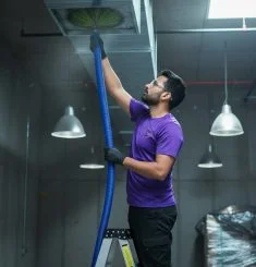 Employee cleaning duct 1